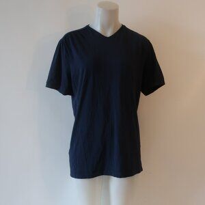 Mens Transit Uomo  Navy Blue V-Neck T-Shirt Size L
